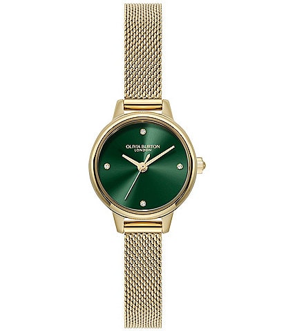 Olivia Burton Women's Mini Quartz Analog Gold Tone Stainless Steel Mesh Bracelet Watch