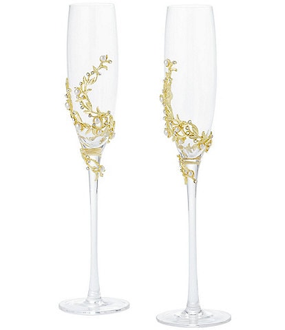 Olivia Riegel Eleanor Pewter Adornment Flutes, Set of 2