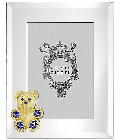 Olivia Riegel Teddy Bear With Sapphire Crystals 5#double; x 7#double; Frame