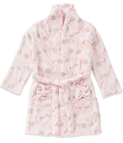 Omg! Accessories Girls Bow Printed Robe