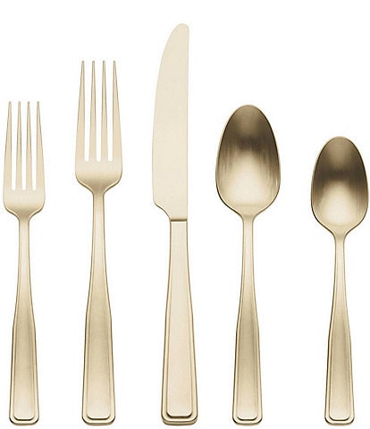 Oneida Reid Vintage Black Tumbled 20 Piece Flatware Set