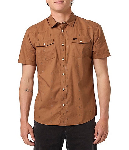 O'Neill Bar Dog Short Sleeve Snap Front Woven Shirt