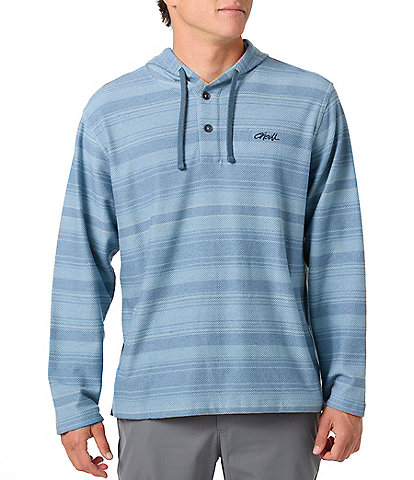 O'Neill Bavaro Striped Long Sleeve French Terry Hooded Pullover
