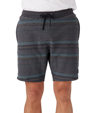 O'Neill Bavaro Yarn-Dyed-Stripe Fleece 19" Outseam Shorts