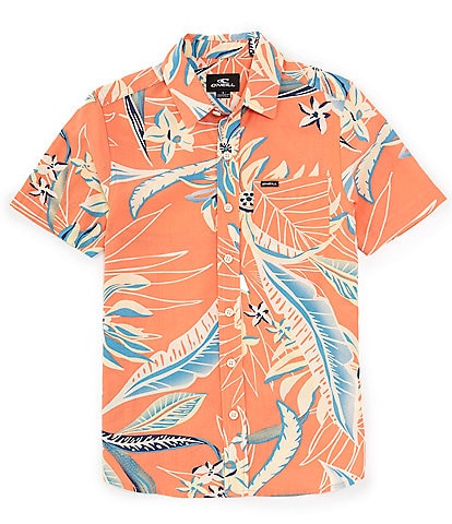 O'Neill Big Boys 8-20 Oasis Floral Eco Printed Short Sleeve Button-Up Shirt