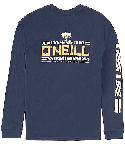 O'Neill Big Boys 8-20 Long Sleeve Mosaic Heathered Graphic T-Shirt