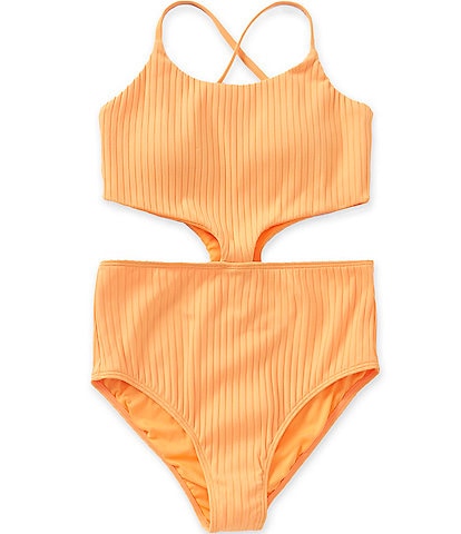 O'Neill Big Girls Shorebreak Rib Knot One-Piece Swimsuit