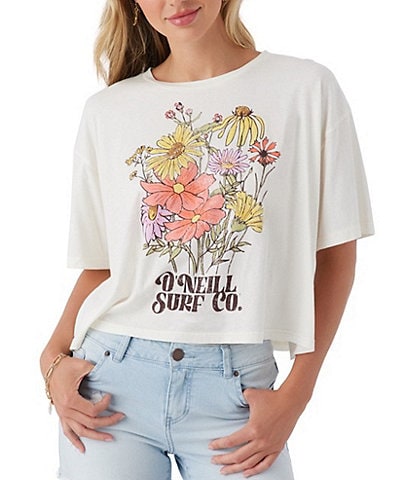 O'Neill Bouquet Short Sleeve Floral Graphic Oversized T-Shirt