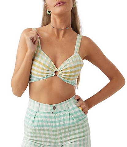 O'Neill Coordinating Corey Plaid Print Crop Top
