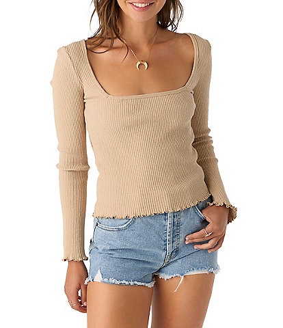 O'Neill Floki Long Sleeve Slub Knit Top