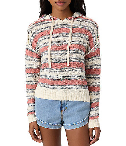 O'Neill Jayne Yarn-Dyed-Stripe Long Sleeve Hooded Sweater
