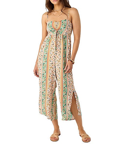 O'Neill Keiko Cora Mixed-Media-Floral Jumpsuit