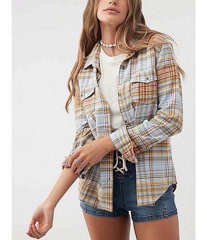 O'Neill Nash Plaid Button Front Flannel Shirt
