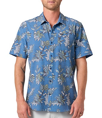 O'Neill Printed Short Sleeve Slub Woven Shirt