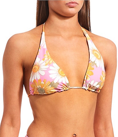 O'Neill Sunnyside Floral Print Triangle Swim Top