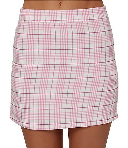 O'Neill Tammy Plaid Woven Mid Rise Skirt