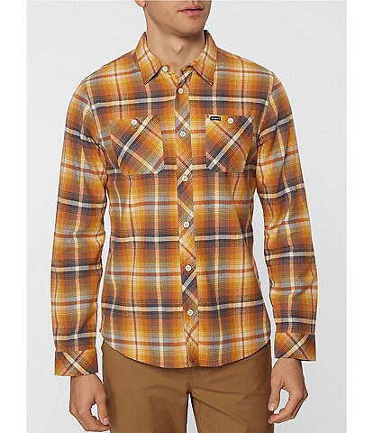 O'Neill Whittaker Yarn-Dyed-Plaid Long-Sleeve Flannel Shirt