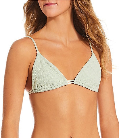 O'Neill Willow Weave Solid Texture Triangle Swim Top & Tie Side Hipster Swim Bottom
