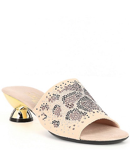 Onex Bell Rhinestone Embellished Slip-On Dress Sandals