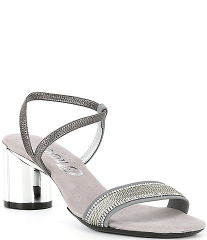 Onex Carley Satin Rhinestone Dress Sandals