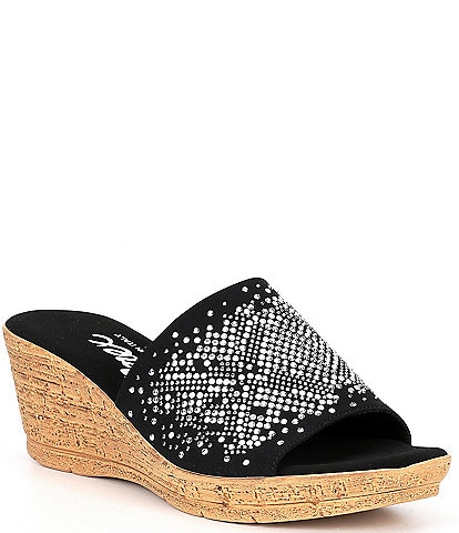 Onex Joline Slip-On Embellished Wedge Sandals