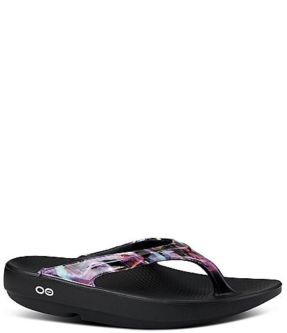 OOFOS Oolala Limited Print Water-Resistant Thong Sandals