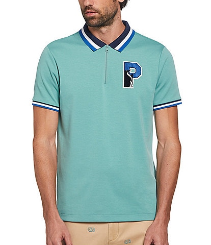 Original Penguin Stretch Quarter-Zip Short Sleeve Polo Shirt