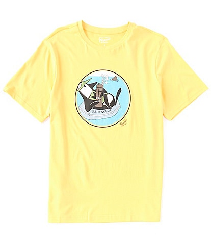 Original Penguin Short Sleeve Heritage Novelty Graphic Crew Neck T-Shirt