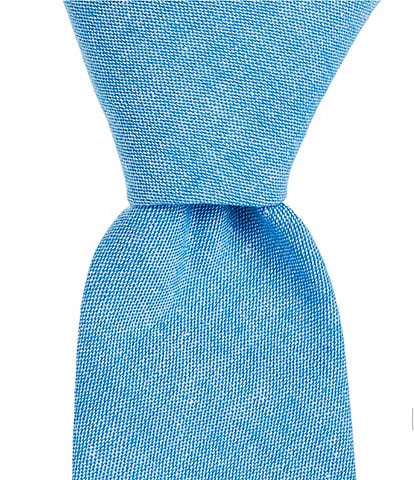 Original Penguin Wendy Solid 2 1/2#double; Linen Blend Woven Tie