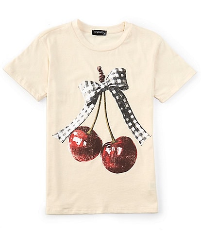 Originality Big Girls 7-16 Bow & Cherries Graphic T-Shirt