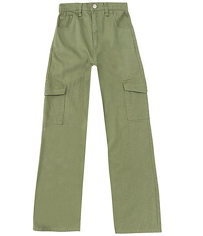 Billabong Big Girls 8-12 Relaxed Fit Tomboy Cropped Twill Cargo Pants