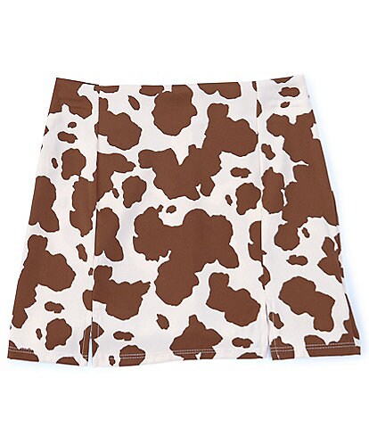 Originality Big Girls 7-16 Cow Print Notch Skirt