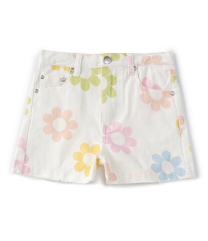 Originality Big Girls 7-16 Floral Print Denim Shorts