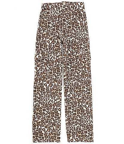 Originality Big Girls 7-16 Leopard-Printed Cargo Twill Pants