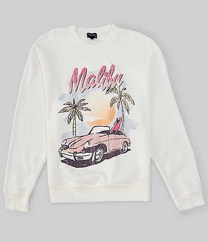 Originality Big Girls 7-16 Long Sleeve Malibu Fleece Sweatshirt