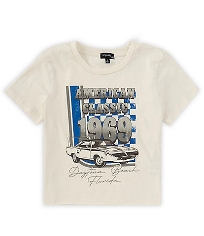 Originality Big Girls 7-16 Short Sleeve America Classic 1969 Crop T-Shirt