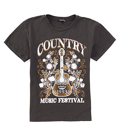 Originality Big Girls 7-16 Short Sleeve Country Music Festival Graphic T-Shirt