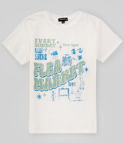 Originality Big Girls 7-16 Short Sleeve Flea Market Graphic T-Shirt