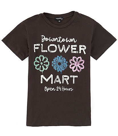 Originality Big Girls 7-16 Short Sleeve Flower Mart Graphic T-Shirt
