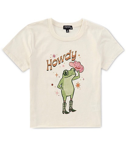 Originality Big Girls 7-16 Short-Sleeve Howdy Frog T-Shirt