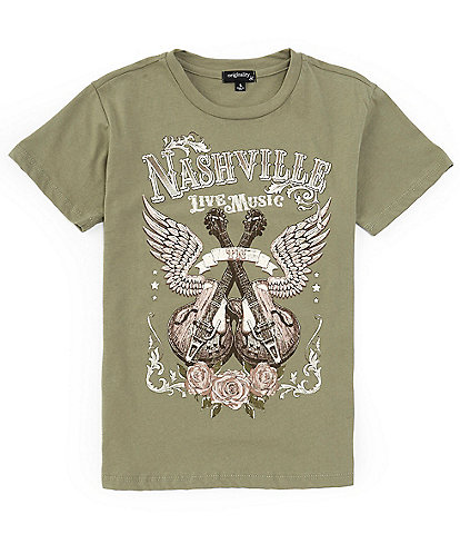 Originality Big Girls 7-16 Short Sleeve Nashville Live Music OS T-Shirt