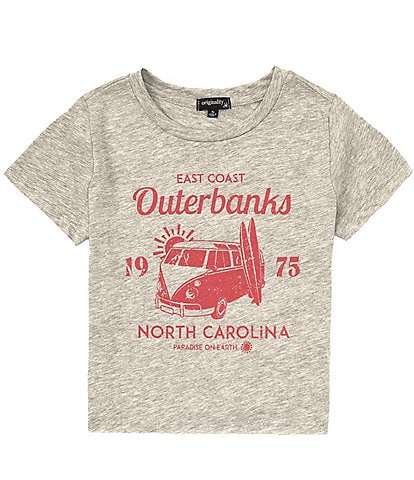 Originality Big Girls 7-16 Short Sleeve Outerbanks Van Crop T-Shirt