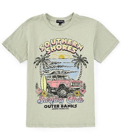 Originality Big Girls 7-16 Short Sleeve Southern Shores Graphic T-Shirt