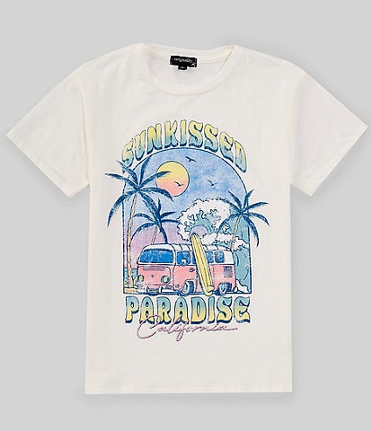 Originality Big Girls 7-16 Short Sleeve Sunkissed Paradise Oversized T-Shirt