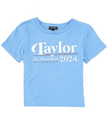Originality Big Girls 7-16 Short-Sleeve Taylor For President Graphic T-Shirt