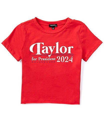 Originality Big Girls 7-16 Short-Sleeve Taylor For President Graphic T-Shirt