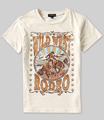 Originality Big Girls 7-16 Short Sleeve Wild West Rodeo Graphic T-Shirt