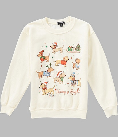 Originality Big Girls Long Sleeve Merry Bright Pullover