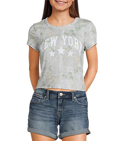 Originality Camouflage Print "New York" Short Sleeve Baby T-Shirt