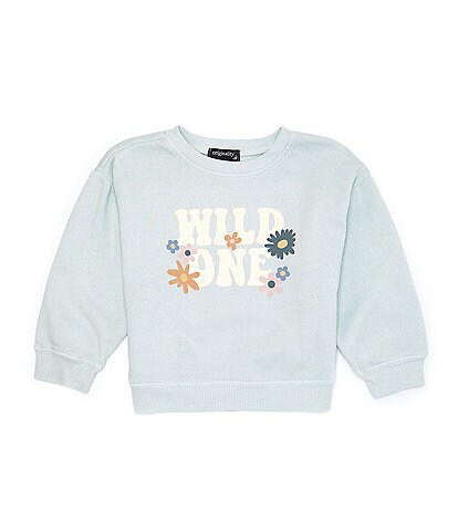 Originality Little Girls 2T-6X Long Sleeve Wild One Fleece Sweatshirt